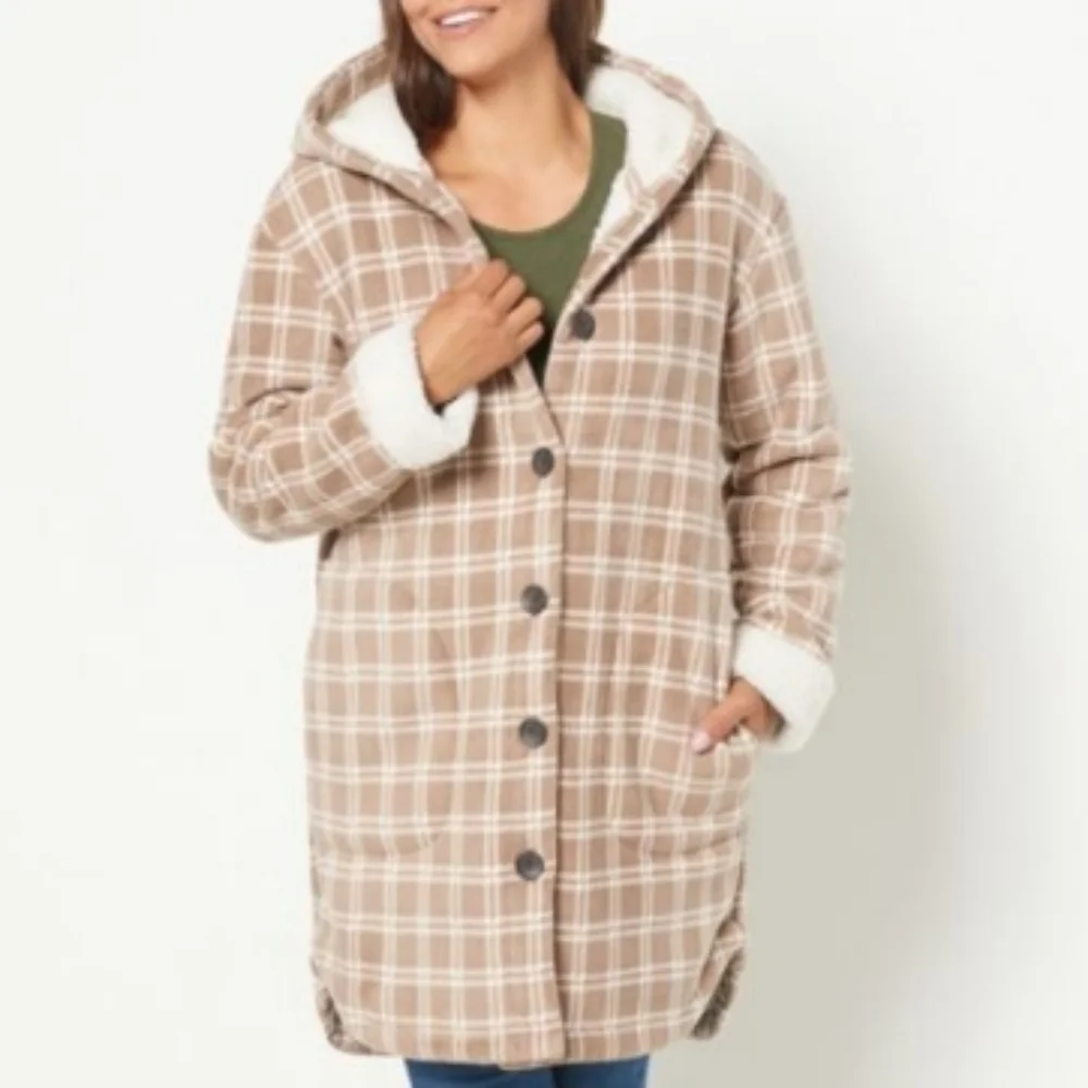Centigrade Bonded Sherpa Lined Plaid Jacket. Brand new. Never worn. - Picture 1 of 13